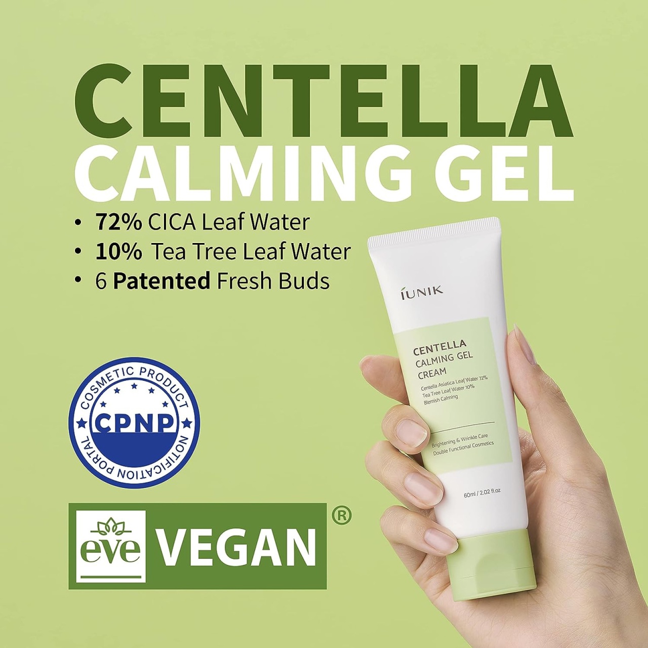 IUNIK, Centella Calming Gel Cream, gel-cremă calmanta, 60 ml - 2 | YEO