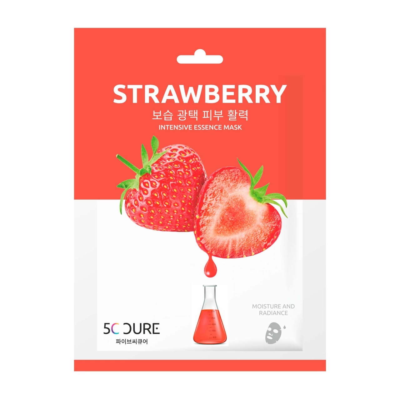 Jkosmec, Strawberry Intensive Essence Mask, mască intensă cu esență de căpșuni, 25 ml