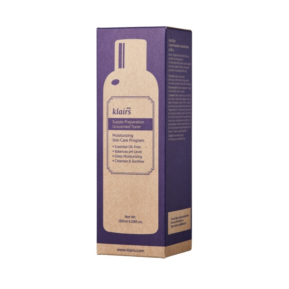 Klairs, Supple Preparation Unscented Toner, toner fără parfum, 180 ml