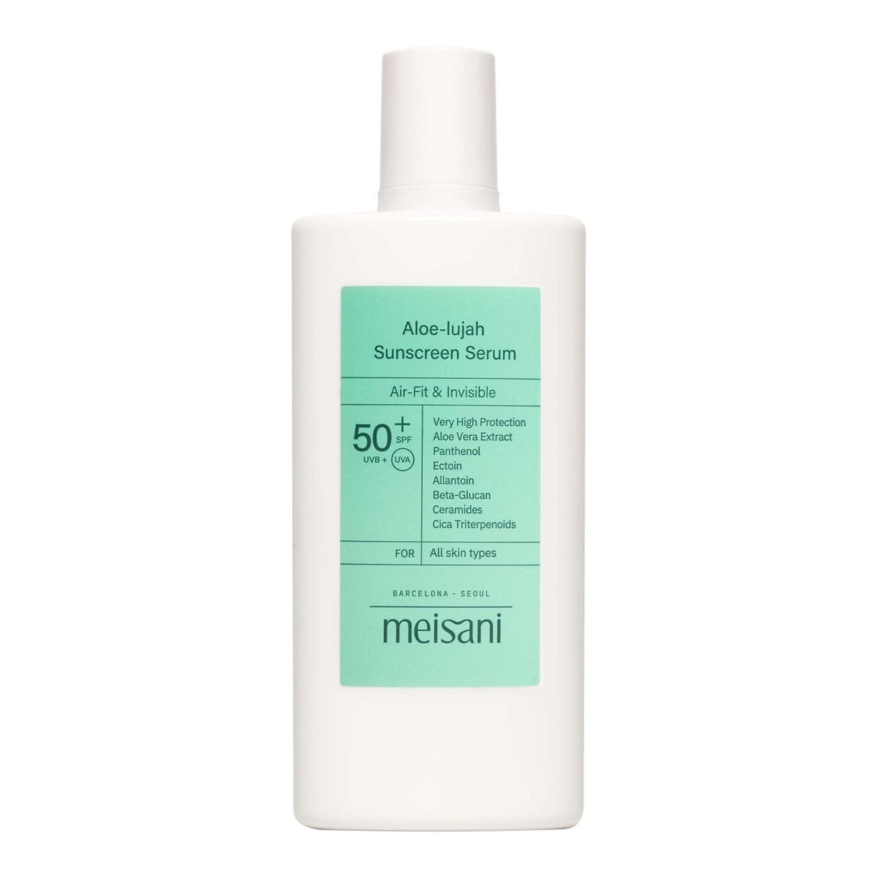 Meisani, Aloe-Lujah Sunscreen Serum SPF50+, ser protecție solară , 50 ml