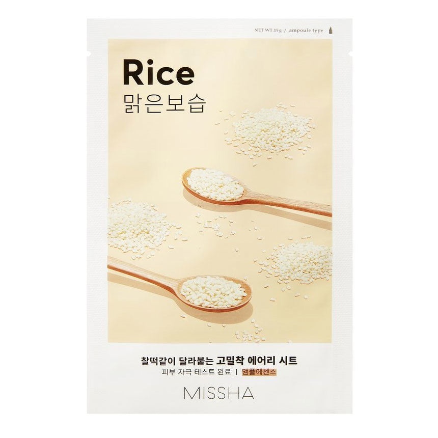 MISSHA, Airy Fit Sheet Mask (Rice), mască airy fit - orez, 19 g