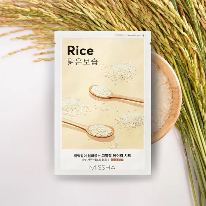 MISSHA, Airy Fit Sheet Mask (Rice), mască airy fit - orez, 19 g