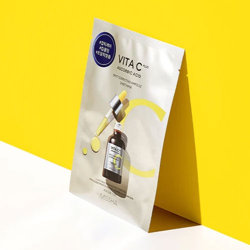 MISSHA, Vita C Plus Spot Correcting Ampoule Sheet Mask, mască de foi fiole de corectare a petelor , 26 ml - 1 | YEO