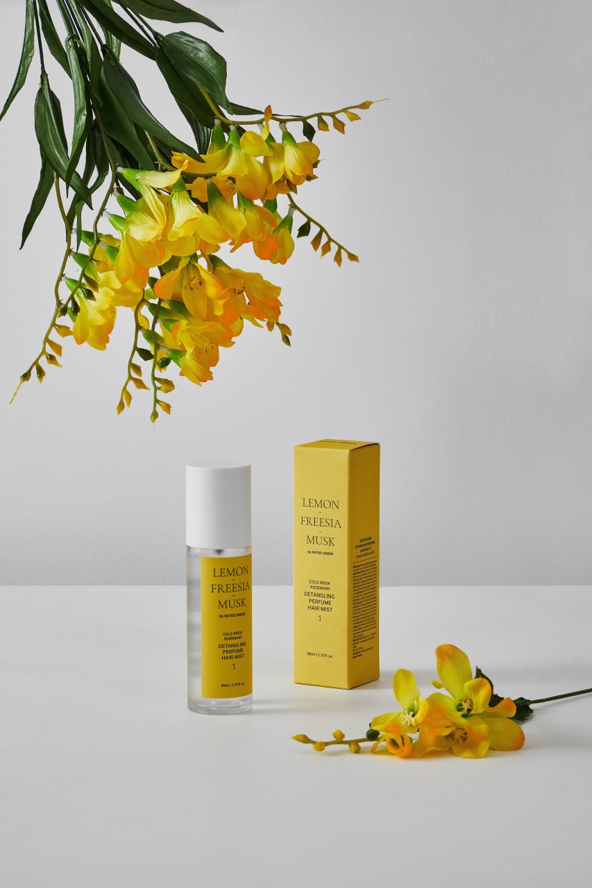 Rated Green, Detangling Perfume Hair Mist 01 (Lemon-Freesia-Musk), spray pentru descurarea părului, 80 ml - 1 | YEO