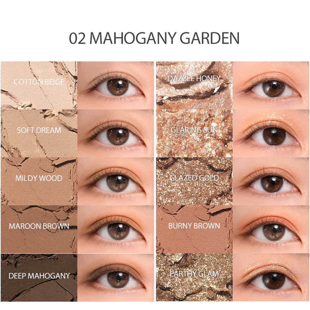 Rom&nd, Better Than Palette Secret Garden - Eye Shadow Palette - 02 Mahogany Garden , fard de pleoape , 7.5 g - 1 | YEO