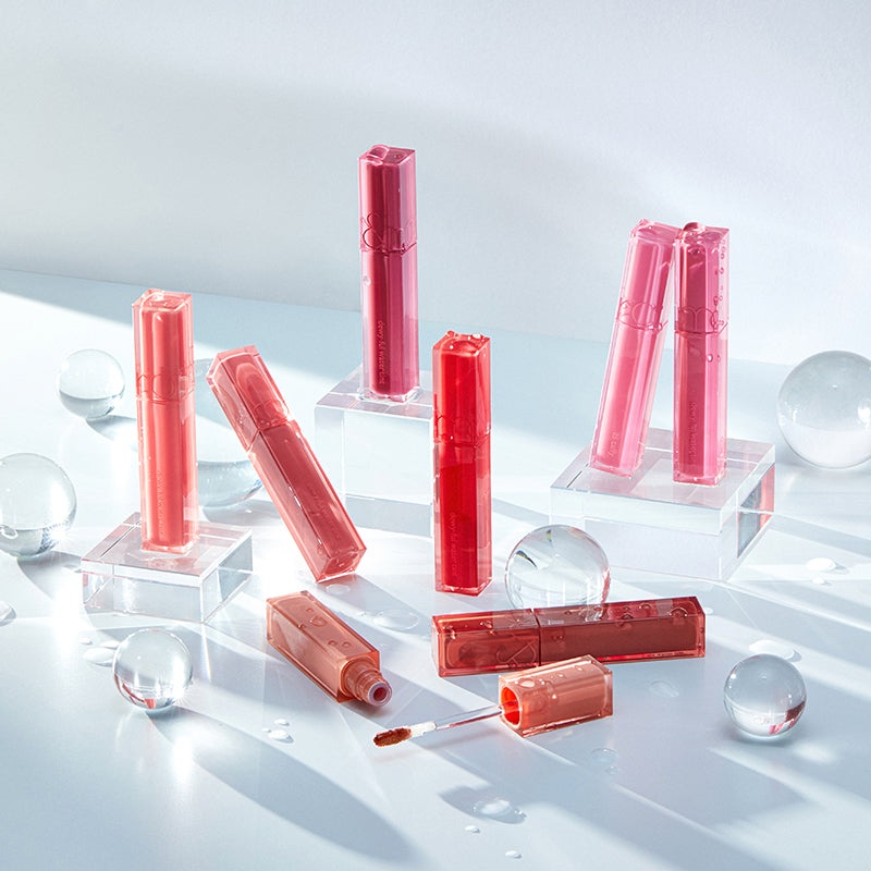 Rom&nd, Dewyful Water Tint - Water Lip Tint - 03 If Rose , gloss de buze pentru volum, 5 g - 2 | YEO