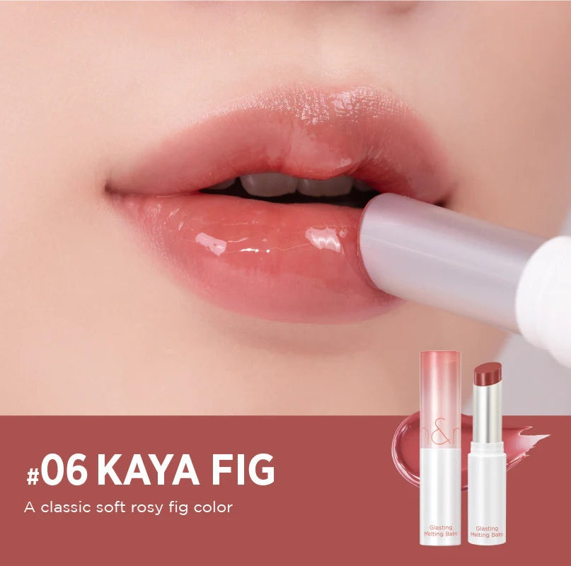 Rom&nd, Glasting Melting Balm - Glossy Lip Balm - 06 Kaya Fig , balsam de buze hidratant cu luciu, 3.5 g - 1 | YEO