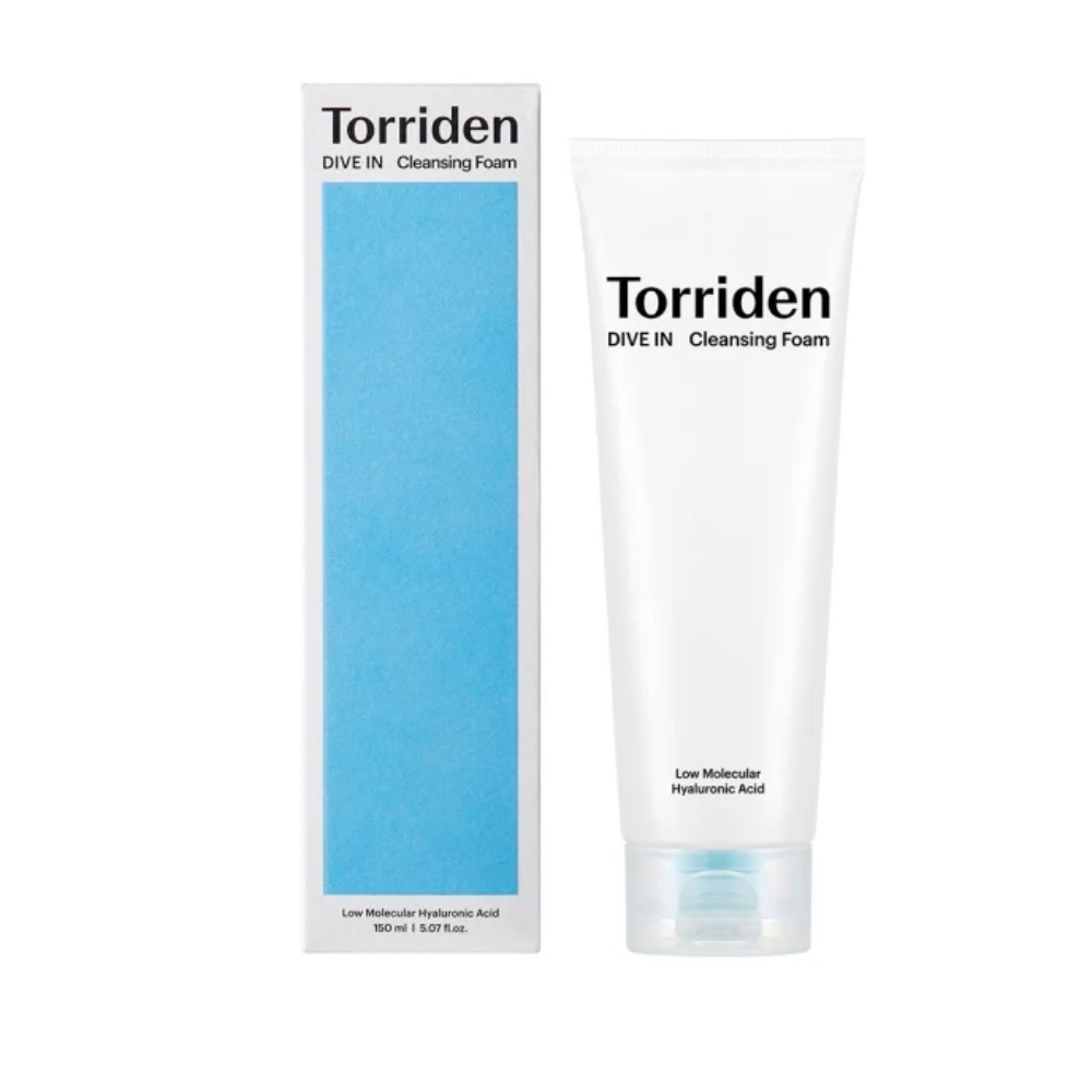 Torriden, DIVE-IN Low Molecular Hyaluronic Acid Cleansing Foam, spumă de curățare cu acid hialuronic, 150 ml