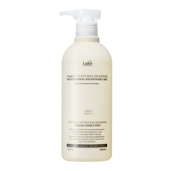 LA´DOR, Triplex3 Natural Shampoo, șampon pentru scalp sensibil, 530 ml