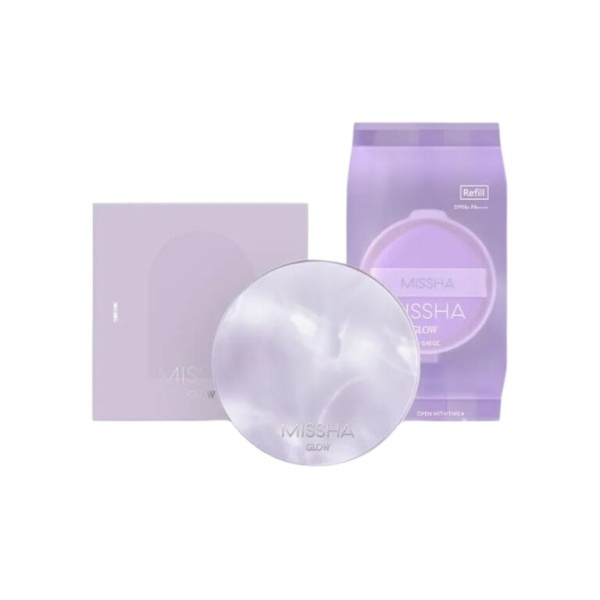 MISSHA, Glow Layering Fit Cushion Set (No.17 Ivory), set fond de ten + rezervă, 14 g