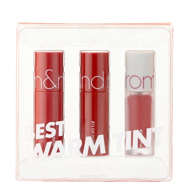 Rom&nd, Best Tint Edition - Lip Tint Set - 01 Warm Tone Pick , nuanțator de buze , 3x2g