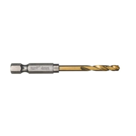 Burghiu pentru metal, HSS-G TiN, 4 X 71.5 X 26 mm, HEX 1/4", set 2 bucati, MILWAUKEE®