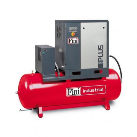Compresor de aer cu surub Fini PLUS 8-10-500ES, 400 V, 500 l, 7.5 kW, 10 bar, 1000 l/min, cu uscator