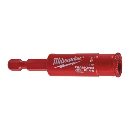 Burghiu diamantat DIAMOND PLUS™ ¼″ pentru găurire umedă-uscată Ø12 mm, MILWAUKEE®