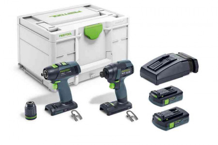 Festool Set maşină de înşurubat  TID 18 C 3,1-Set T18