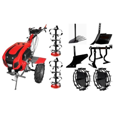 Motocultor WM1100C-6 WEIMA, 7.5 CP, 6 viteze, latime lucru 110 cm, roti metalice, plug simpluS1, plug cartofi, rarita, prasitoare, capota cu far