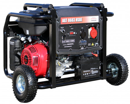 Generator curent trifazat, AGT 8603 HSB E, 13 CP, motor Honda