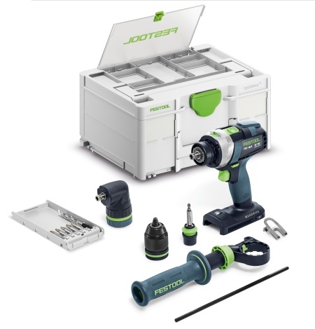 Masina de gaurit cu percutie, cu acumulator QUADRIVE TPC 18/4-Basic-Set, Festool