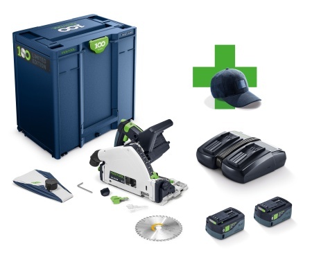 Ferastrau circular , cu acumulator, în ediţie aniversară la împlinirea a 100 de ani TSC 55 KEBI-Plus/XL100Y Limited Edition, Festool