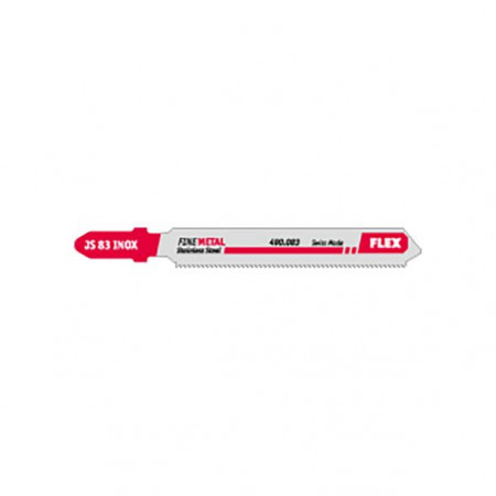 Set 3 lame pentru fierastrau pendular Flex 490083, JS 83 INOX VE 3, pentru otel inox, coada tip T, 83 mm