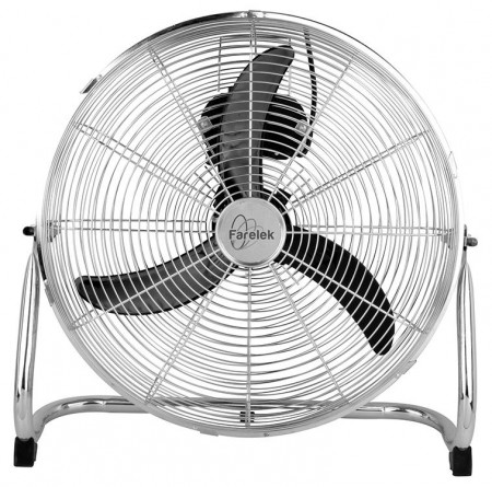 Ventilator de masa/podea cromat Farelek LOUISIANE, 3 viteze, 45cm, 70W,