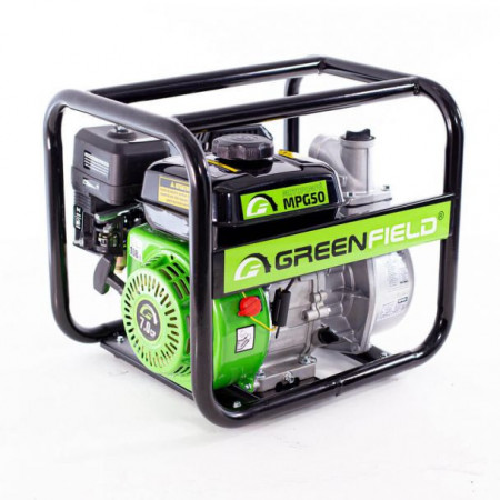 Motopompa 2" Greenfield MPG50, motor euro V, benzina, putere 7.0 CP, debit 42000 l/h, inaltime refulare 32 m