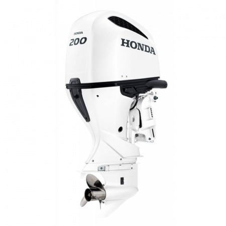 Motor termic HONDA BF200D XCDU 200CP, V6, 4 timpi, iST (DBW), cizma extra lunga 635mm, remote, trim electric, alb perlat