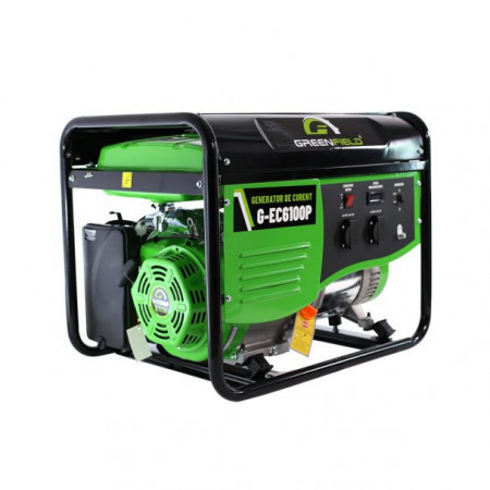 Generator de curent pe benzina Greenfield G-EC6100P, portabil, pornire manuala, monofazat, 4.5 kVA