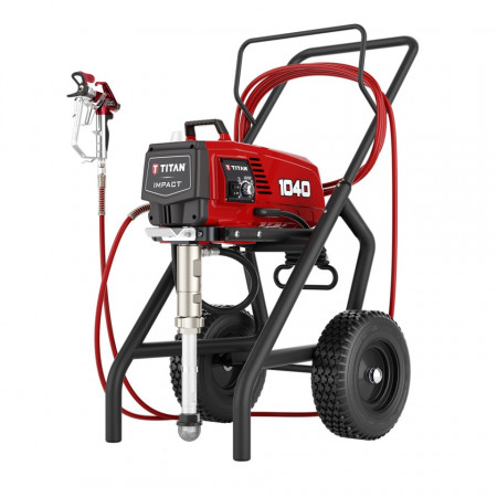 Pompa de zugravit vopsit in sistem Airless TITAN Impact 1040 debit material 4.4 l/min DuraLife Motor HE fara perii
