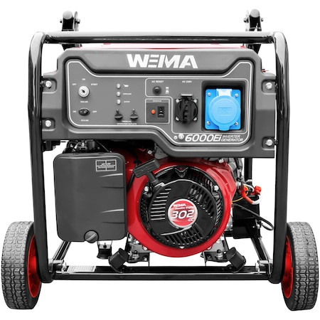 Generator curent Weima WM 6000iE Inverter motor 5.5 CP 4 timpi putere maxima 5.5kVA 230V benzina rezervor 20 l functie ECO MODE pornire electrica roti si maner transport
