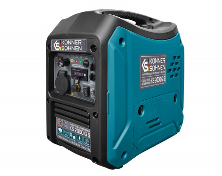 Generator de curent 2.0 kW inverter - HIBRID, GPL + benzina - insonorizat - Konner & Sohnen - KS-2000iG-S