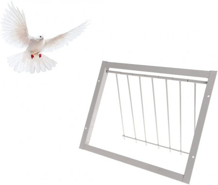 Usa pentru porumbei cu bare de metal (cadru de intrare) 30 cm