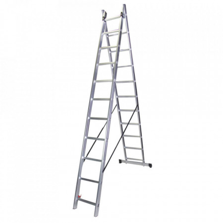 Bisonte Scara dubla aluminiu Bisonte STR211 2Ã—11 trepte, 300 cm (BT1006300)