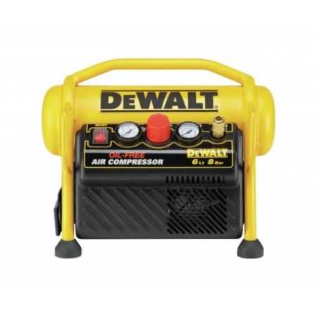 Compresor fara ulei DeWalt DPC6MRC 6L, 1.5 Hp, max. 8 Bari, debit: 170 L/min, 14 Kg, + Furtun 5m