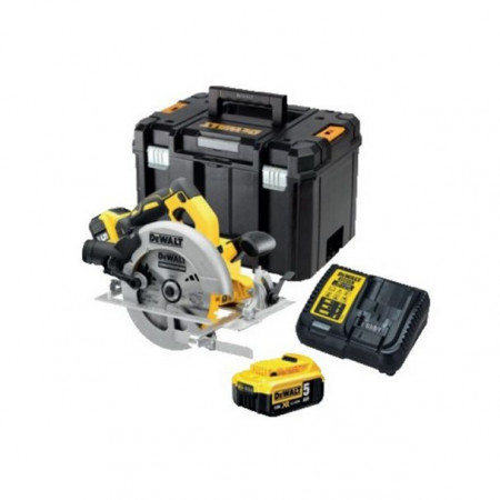 Fierastrau circular de mana DCS570P2, 18V XR, 2 x 5.0 Ah 184 mm, motor fara perii