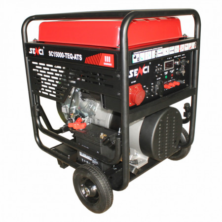 Generator de curent trifazat SC15000TE-ATS Putere max. 13 kW 400V, AVR motor benzina