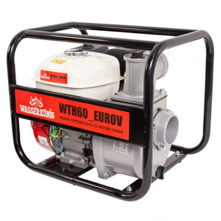 Motopompa 3" Wasserkonig WTH60_EUROV, motor euro V, benzina, putere 7.5 CP, debit 60000 l/h, inaltime refulare 30 m