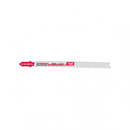 Set 3 lame pentru fierastrau pendular Flex 490075, JS 105 UNI Pro VE 3, pentru lemn cu cuie, demolari, coada tip T, 105 mm