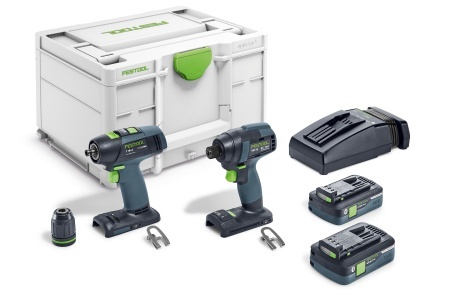 Set maşină de înşurubat şi gaurit TID 18 HPC 4,0 I-Set T18, Festool