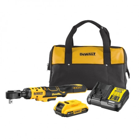 Clichet cu cap deschis de 1/2" fără perii 18 V XR - 1 X 2 Ah, DeWalt