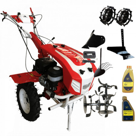 Motocultor Bisonte BTA-10SG, 10 CP, benzina, 2+1 viteze + accesorii (Pachet 2)