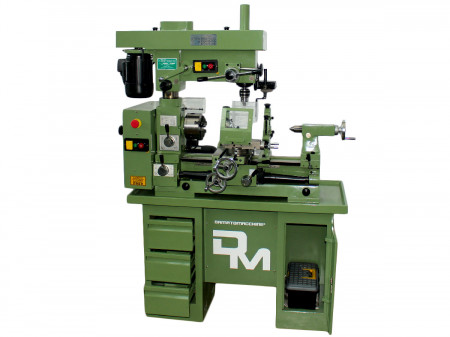 Strung combinat cu freză MASTER 520 de Damatomacchine, Maşină combinata strung freza pentru prelucrarea metalelor cu 2 motoare si distanta intre varfuri de 520 mm, 750 W