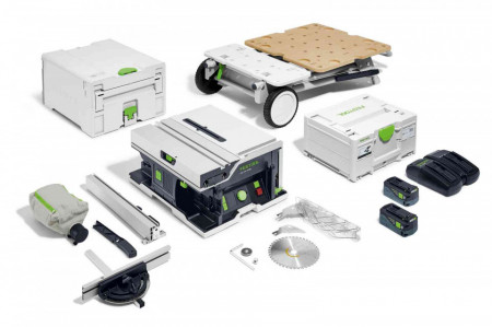 Ferăstrău circular cu masă, cu acumulator CSC SYS 50 EBI-Set