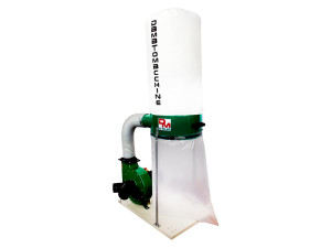 Aspiratoare de rumegus AS1 de Damatomacchine, cu un motor monofazat cu 2 CP, capabil să ofere o capacitate de aspirație de 2520 m3/h