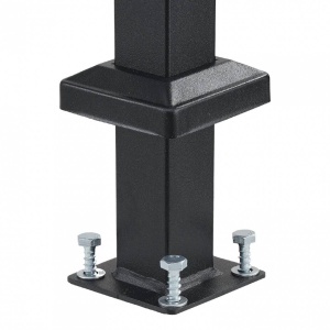 Balustrada otel, 4-5 trepte Vivatechnix, Dimensiune 1380 x 84 x 920 mm, Unghi reglabil 0° - 40°, Negru - Img 3