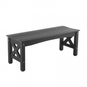 Banca cu cadru Plastic rezistent, Negru, Lungime 113 cm, max 272 kg, 2 persoane - Img 2