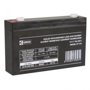 Baterie plumb-acid fără întreținere pentru mașinuțe. Tensiune 6 V, capacitate 7 Ah.Hecht - 561810030