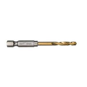 Burghiu pentru metal, HSS-G TiN, 4 X 71.5 X 26 mm, HEX 1/4", set 2 bucati, MILWAUKEE®