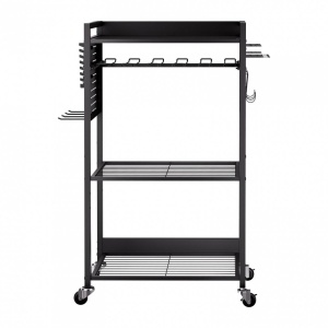 Carucior cu 4 niveluri pentru scule, Vivatechnix max 68 kg, 4 x roti, 560 x 350 x 970 mm, carlige laterale - Img 3