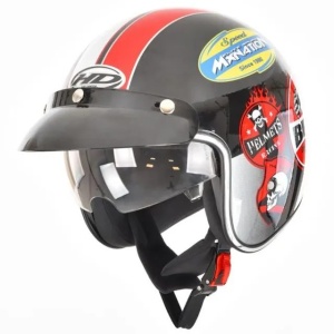 Casca moto scuter HECHT 52588 L, material ABS, marime L, 59-60 cm, captuseala detasabila/lavabila